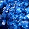 Tesatura plina cu paiete mari translucide pe suport de tulle elastic, Bleumarin/Albastru - imagine 4