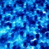Tesatura plina cu paiete mari translucide pe suport de tulle elastic, Bleumarin/Albastru - imagine 8