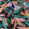 Tesatura brodata plina - design floral, Lila/Roz/Bleumarin - imagine 8