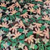 Tesatura brodata plina - design floral, Lila/Roz/Bleumarin - imagine 7