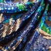 Tesatura cu paiete - design exotic, Albastru/Verde/Negru/Alb - imagine 4