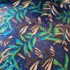 Tesatura cu paiete - design exotic, Albastru/Verde/Negru/Alb - imagine 8