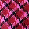 Stofa fantezie- design picior de cocoș,  Bordo/Cyclamen/Negru - imagine 7