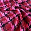 Stofa fantezie- design picior de cocoș,  Bordo/Cyclamen/Negru - imagine 6