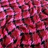 Stofa fantezie- design picior de cocoș,  Bordo/Cyclamen/Negru - imagine 5