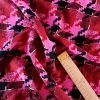 Stofa fantezie- design picior de cocoș,  Bordo/Cyclamen/Negru - imagine 4