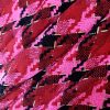 Stofa fantezie- design picior de cocoș,  Bordo/Cyclamen/Negru - imagine 3