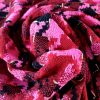 Stofa fantezie- design picior de cocoș,  Bordo/Cyclamen/Negru - imagine 2