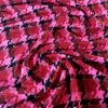 Stofa fantezie- design picior de cocoș,  Bordo/Cyclamen/Negru - imagine 8