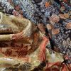 Brocart royal cu fața dublă - design floral cu inserții de lurex, Maro roscat,  Verde, Argintiu - imagine 11