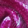 Tesatura brodata cu paiete în mod omogen - tip glossy marmelade, Cyclamen închis - imagine 7