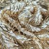 Broderie pe tulle cu micropaiete și  margele tubulare,  Auriu - imagine 2
