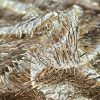 Broderie pe tulle cu micropaiete și  margele tubulare,  Auriu