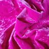 Catifea fantezie cu aspect sifonat  - design uni, Cyclamen - imagine 2