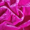 Catifea fantezie cu aspect sifonat  - design uni, Cyclamen