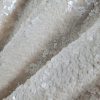 Tesatura cu broderie bogata de paiete pe suport de tulle elastic, Alb sidefat - imagine 4