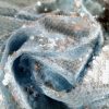 Tesatura cu paiete incolore - translucide pe suport de tulle elastic,  Bleu deschis