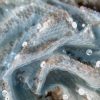Tesatura cu paiete incolore - translucide pe suport de tulle elastic,  Bleu deschis - imagine 2