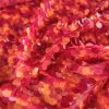 Tesatura plina cu paiete translucide pe suport de tulle elastic, Glossy Red - Orange - imagine 8