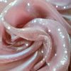 Tesatura cu paiete - translucide pe suport de organza cu design uni, Roz