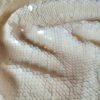 Tesatura plina cu paiete translucide pe suport de tulle elastic, Ivoire - imagine 3