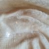 Tesatura plina cu paiete translucide pe suport de tulle elastic, Ivoire - imagine 2