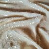 Tesatura plina cu paiete translucide pe suport de tulle elastic, Ivoire - imagine 4
