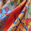 Tesatura din matase naturala - tip jacquard fin cu design suprarealist, Multicolor - imagine 4