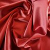 Tesatura naturala tip douchesse elastic - design uni, Rosu-wine - imagine 3