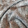 Tesatura gofrata - jacquard tip organza cu fir metalizat, Argintiu - imagine 3