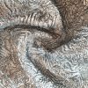 Tesatura gofrata - jacquard tip organza cu fir metalizat, Argintiu