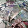 Tesatura plina jacquard - design floral supradimensionat, Multicolor - imagine 2