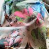 Tesatura plina jacquard - design floral supradimensionat, Multicolor - imagine 6