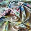 Tesatura plina jacquard - design floral supradimensionat, Multicolor