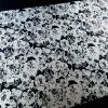 Tesatura jacquard tip panou cu fata dubla - design floral , Ivoire Negru - imagine 8