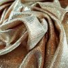 Țesătură jerse cu fir de lurex - design uni, Auriu