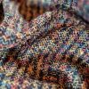 Stofa fantezie cu inserții împletite de fir lame , Multicolor - imagine 6