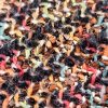 Stofa fantezie cu inserții împletite de fir lame , Multicolor - imagine 2