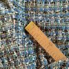 Stofa fantezie cu fir discret de lurex, Bleu, Argintiu, Alb, Galben - imagine 6