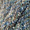 Stofa fantezie cu fir discret de lurex, Bleu, Argintiu, Alb, Galben - imagine 3