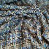 Stofa fantezie cu fir discret de lurex, Bleu, Argintiu, Alb, Galben - imagine 4