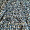 Stofa fantezie cu fir discret de lurex, Bleu, Argintiu, Alb, Galben - imagine 7