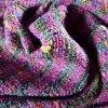 Stofa fantezie- design dungat cu scame, Cyclamen - imagine 3