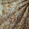 Stofa premium- design fantezie cu fir metalizat inserat, Crem/Auriu - imagine 7