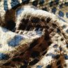 Tesatura tip Matlase din bumbac- design Animal Print, Maro închisNegru