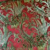 Brocart royal cu inserții lurex - design floral,  Rosu BurgundiAuriuArgintiu - imagine 7