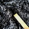 Tesatura bogată cu broderie aplicată 3D - design floral, Negru - imagine 2