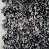 Tesatura bogată cu broderie aplicată 3D - design floral, Negru - imagine 5