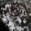 Tesatura bogată cu broderie aplicată 3D - design floral, Negru - imagine 7