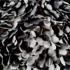Tesatura bogată cu broderie aplicată 3D - design floral, Negru - imagine 8